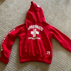 Kids Lifeguard Sweatshirt Long Beach Island New Jersey. Size Small